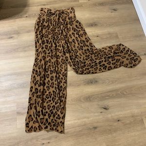 Cheetah Print Flowy Pants